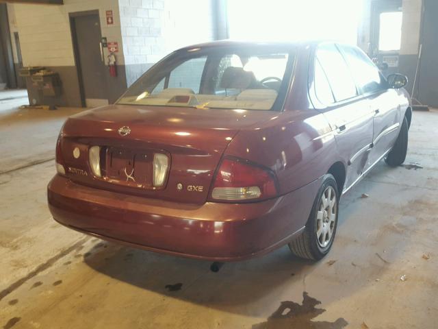 3N1CB51D72L629351 - 2002 NISSAN SENTRA XE BURGUNDY photo 4