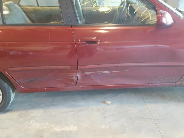 3N1CB51D72L629351 - 2002 NISSAN SENTRA XE BURGUNDY photo 9