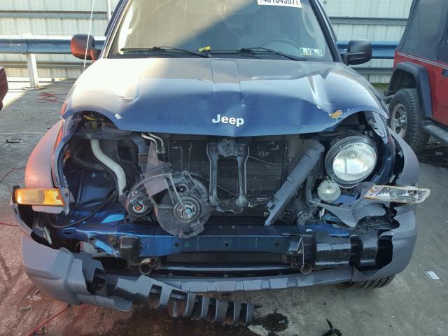 1J4GL48K95W518822 - 2005 JEEP LIBERTY SP BLUE photo 7