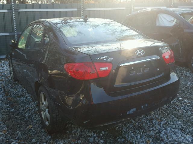 KMHDU46D49U812703 - 2009 HYUNDAI ELANTRA GL BLACK photo 3