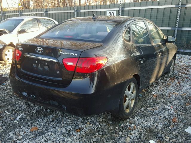 KMHDU46D49U812703 - 2009 HYUNDAI ELANTRA GL BLACK photo 4