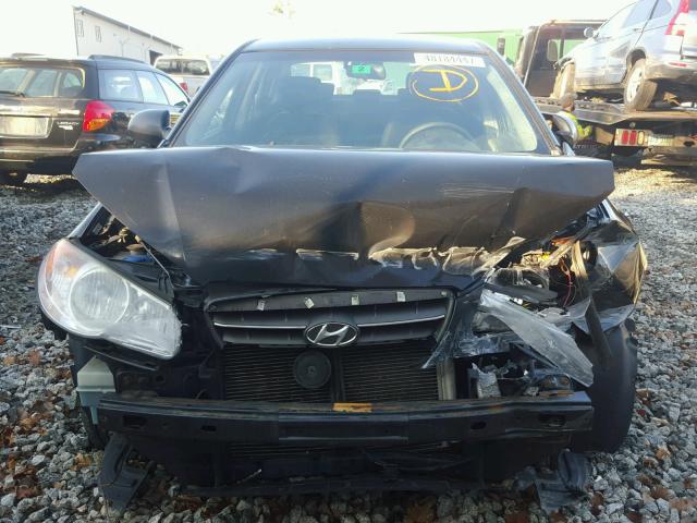 KMHDU46D49U812703 - 2009 HYUNDAI ELANTRA GL BLACK photo 9