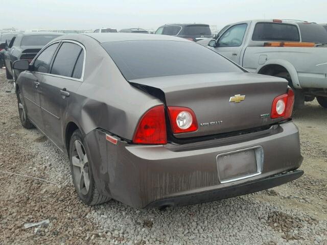 1G1ZC5EUXBF365205 - 2011 CHEVROLET MALIBU 1LT BROWN photo 3