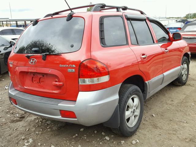 KM8SC13E75U860468 - 2005 HYUNDAI SANTA FE G RED photo 4