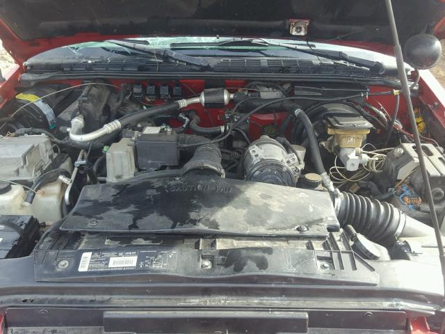 1GTCS194XV8502123 - 1997 GMC SONOMA RED photo 7