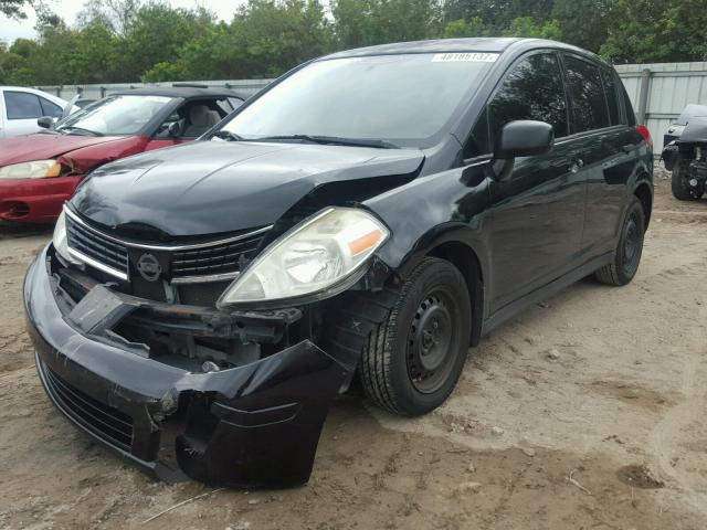 3N1BC13E38L402657 - 2008 NISSAN VERSA S BLACK photo 2