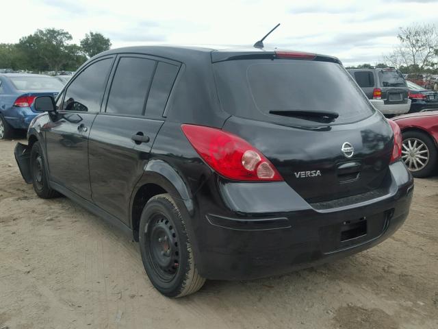 3N1BC13E38L402657 - 2008 NISSAN VERSA S BLACK photo 3