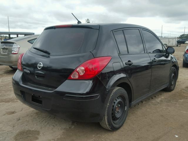 3N1BC13E38L402657 - 2008 NISSAN VERSA S BLACK photo 4