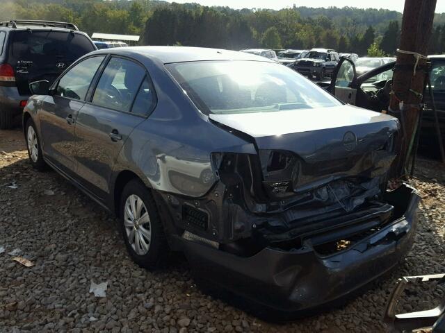 3VW2K7AJXEM429828 - 2014 VOLKSWAGEN JETTA BASE GRAY photo 3
