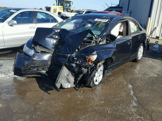 2HGFA16998H357205 - 2008 HONDA CIVIC EXL BLACK photo 2