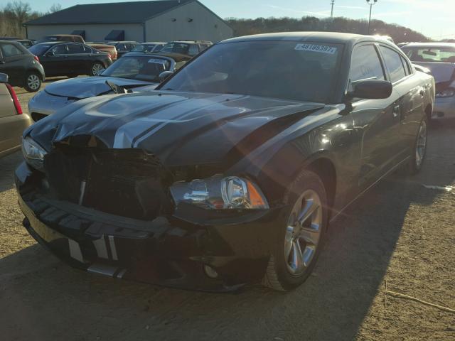 2C3CDXBGXEH115944 - 2014 DODGE CHARGER SE BLACK photo 2