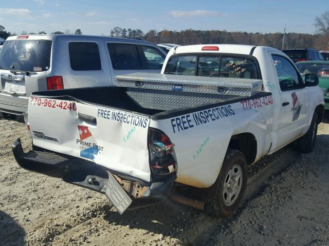 5TFNX4CN9BX003764 - 2011 TOYOTA TACOMA WHITE photo 4