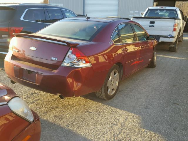 2G1WD58C579354907 - 2007 CHEVROLET IMPALA SUP BURGUNDY photo 4