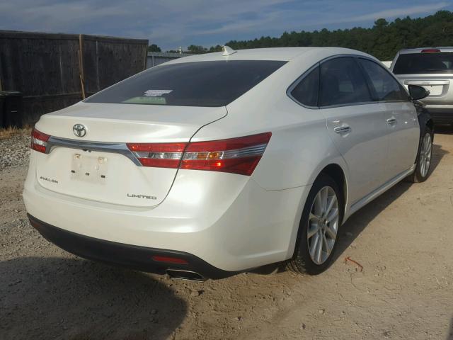 4T1BK1EB8DU013088 - 2013 TOYOTA AVALON BAS WHITE photo 4