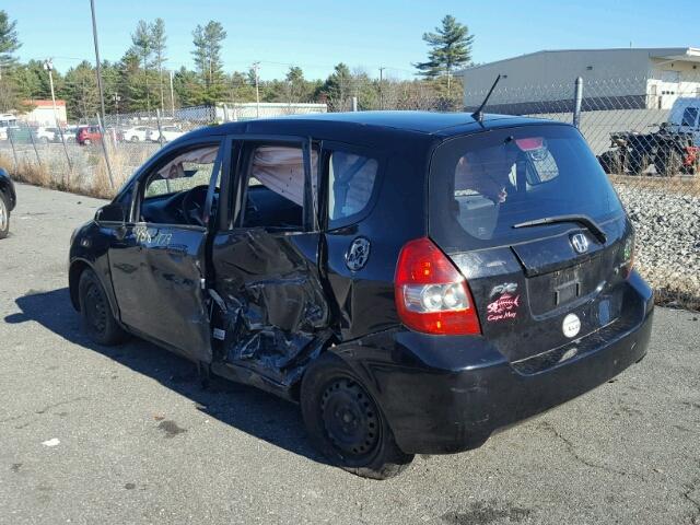 JHMGD37428S033965 - 2008 HONDA FIT BLACK photo 3