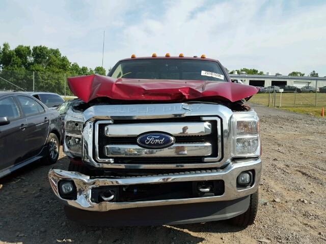 1FT8X3B67EEA70400 - 2014 FORD F350 SUPER RED photo 10