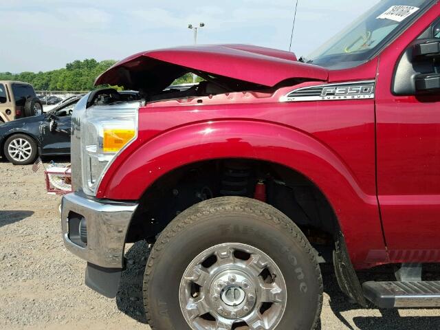 1FT8X3B67EEA70400 - 2014 FORD F350 SUPER RED photo 9