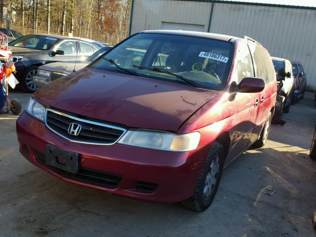 5FNRL18603B094514 - 2003 HONDA ODYSSEY EX RED photo 2