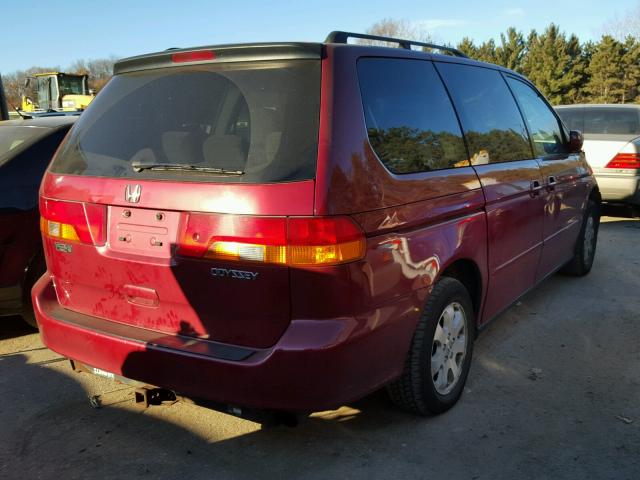 5FNRL18603B094514 - 2003 HONDA ODYSSEY EX RED photo 4