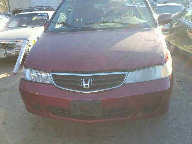 5FNRL18603B094514 - 2003 HONDA ODYSSEY EX RED photo 9