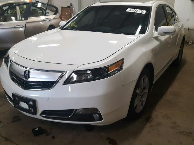 19UUA8F57DA007870 - 2013 ACURA TL TECH WHITE photo 2