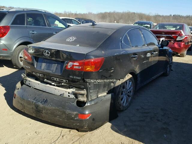 JTHBK262785082944 - 2008 LEXUS IS 250 BLACK photo 4