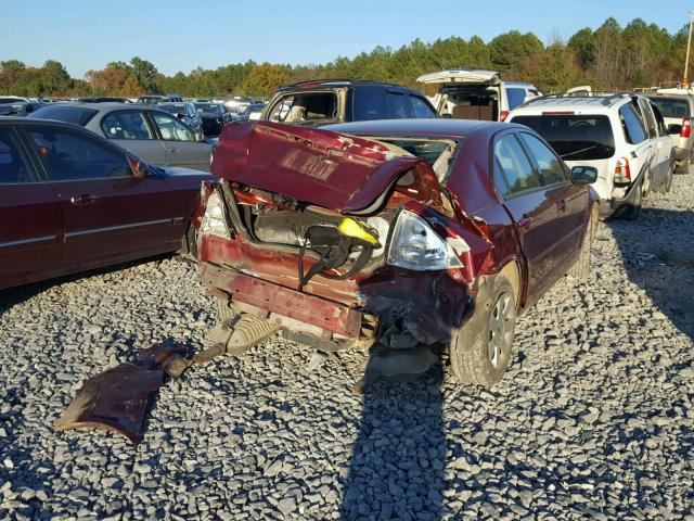 3FAFP07106R188425 - 2006 FORD FUSION SE BURGUNDY photo 4