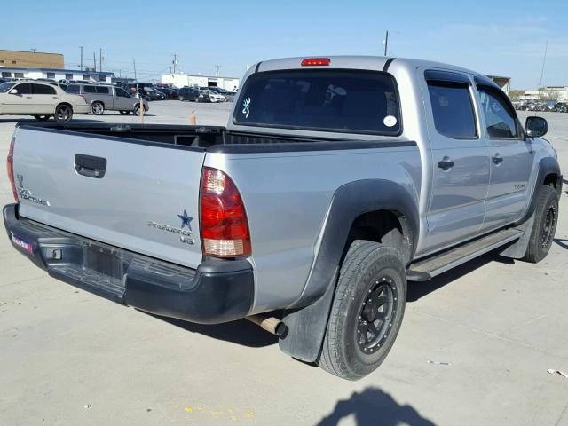 3TMJU62NX6M016989 - 2006 TOYOTA TACOMA DOU SILVER photo 4