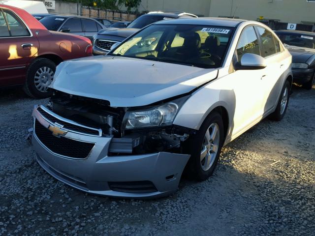 1G1PC5SB5D7184990 - 2013 CHEVROLET CRUZE LT SILVER photo 2