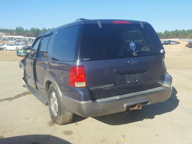 1FMEU17L93LA46585 - 2003 FORD EXPEDITION BLUE photo 3