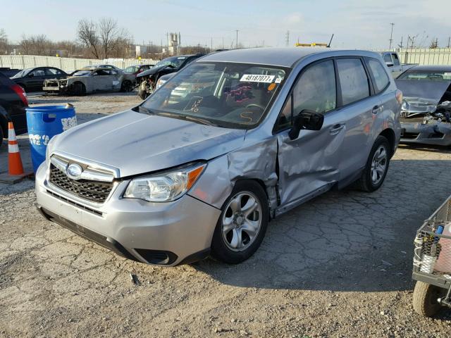 JF2SJAAC8EH502124 - 2014 SUBARU FORESTER 2 SILVER photo 2