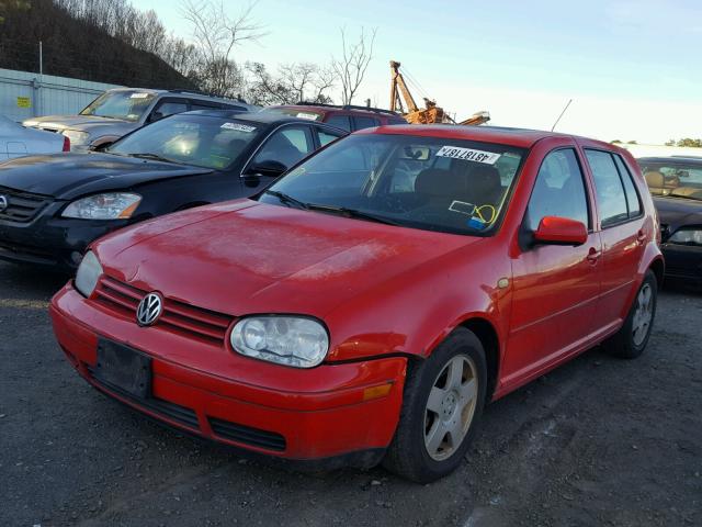 WVWGC31J4XW349409 - 1999 VOLKSWAGEN GOLF GLS RED photo 2