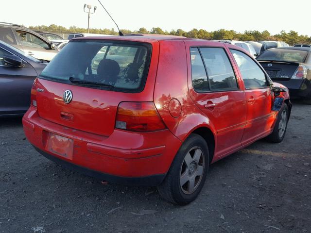 WVWGC31J4XW349409 - 1999 VOLKSWAGEN GOLF GLS RED photo 4