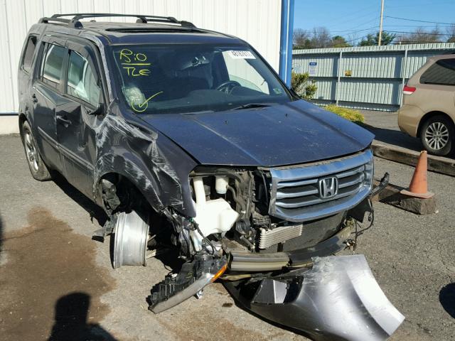 5FNYF4H58FB035842 - 2015 HONDA PILOT EXL GRAY photo 1