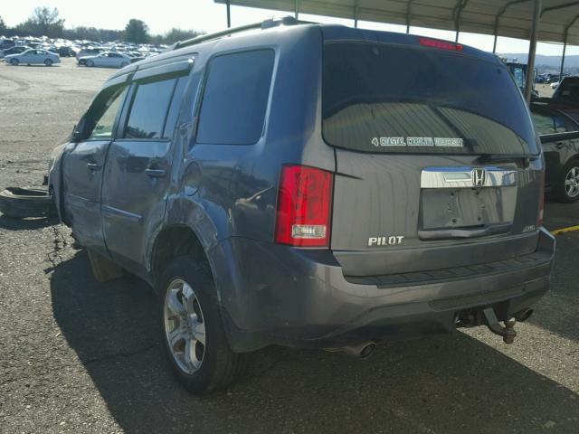 5FNYF4H58FB035842 - 2015 HONDA PILOT EXL GRAY photo 3