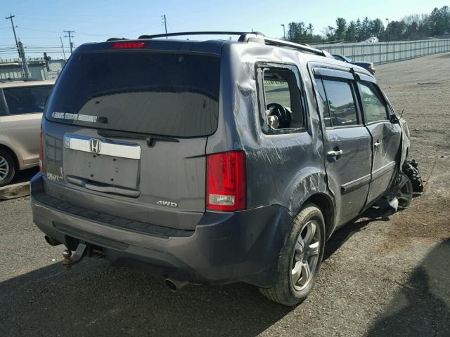 5FNYF4H58FB035842 - 2015 HONDA PILOT EXL GRAY photo 4