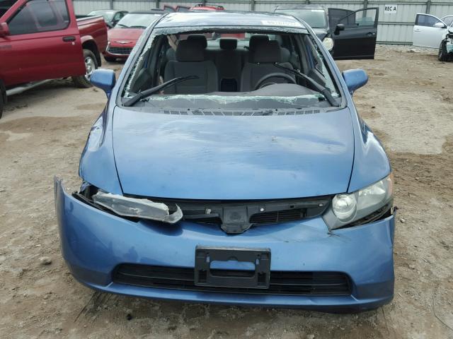 2HGFA16568H517540 - 2008 HONDA CIVIC LX BLUE photo 9