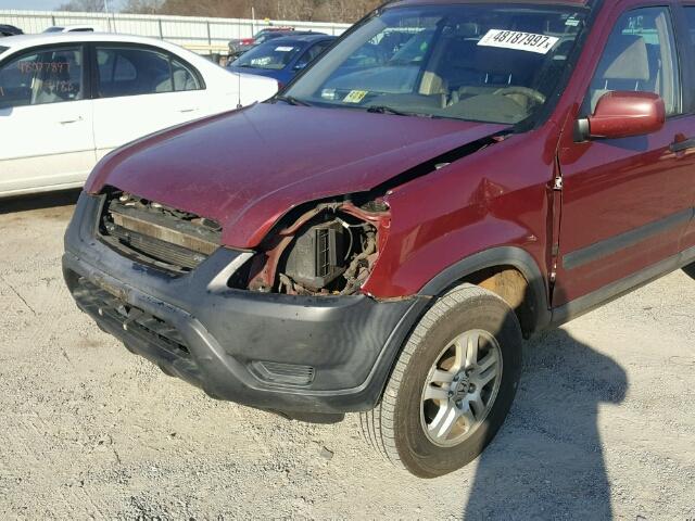 SHSRD78893U107710 - 2003 HONDA CR-V EX BURGUNDY photo 9