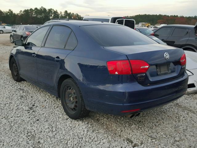 3VWDX7AJ3BM322898 - 2011 VOLKSWAGEN JETTA SE BLUE photo 3