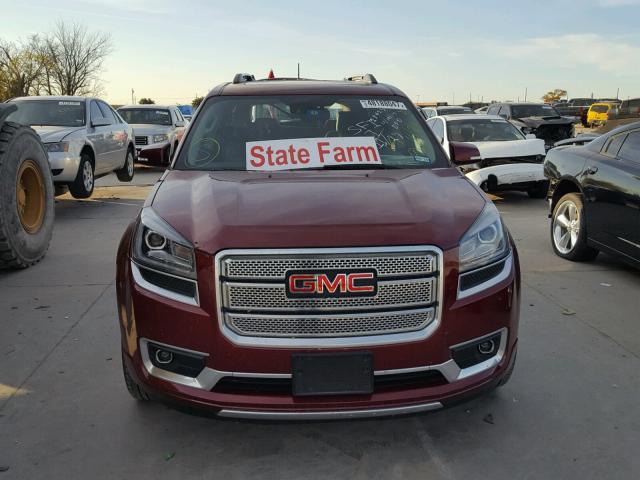 1GKKRTKD8FJ123391 - 2015 GMC ACADIA DEN RED photo 9