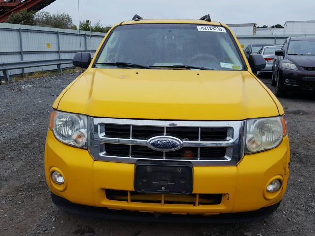 1FMCU49319KB31490 - 2009 FORD ESCAPE HYB YELLOW photo 9