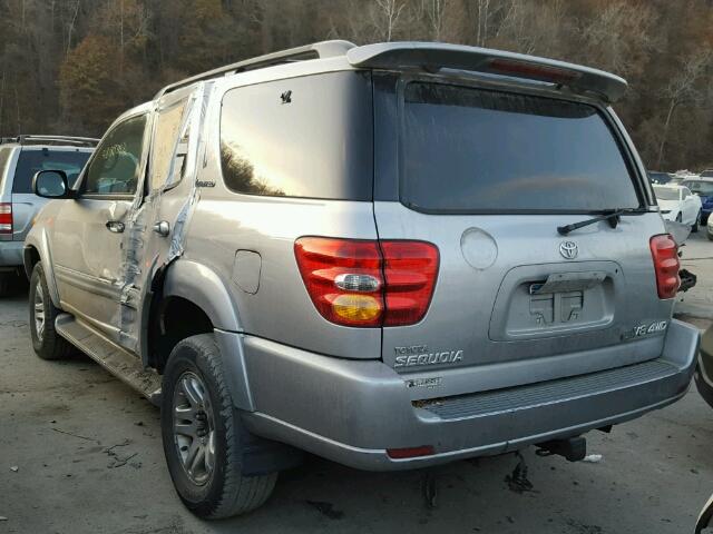 5TDBT48A63S142911 - 2003 TOYOTA SEQUOIA LI SILVER photo 3