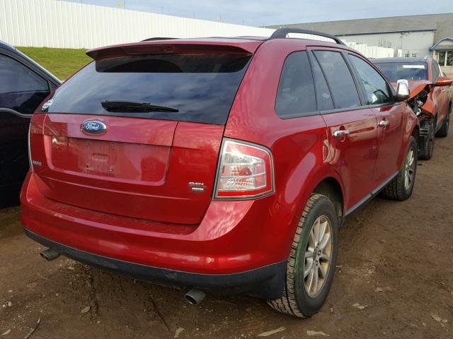 2FMDK48C47BA90274 - 2007 FORD EDGE SEL RED photo 4