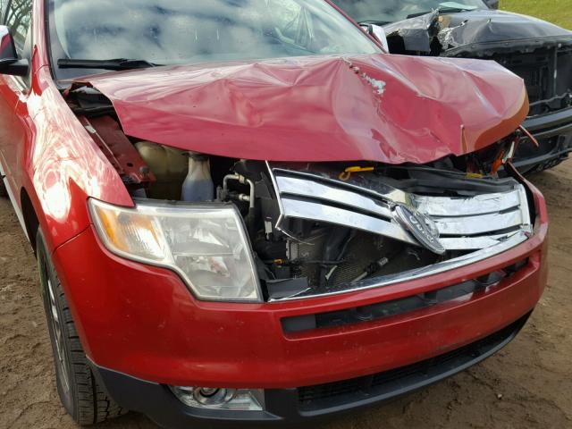 2FMDK48C47BA90274 - 2007 FORD EDGE SEL RED photo 9