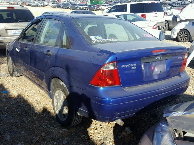 1FAHP34N66W117664 - 2006 FORD FOCUS ZX4 BLUE photo 3