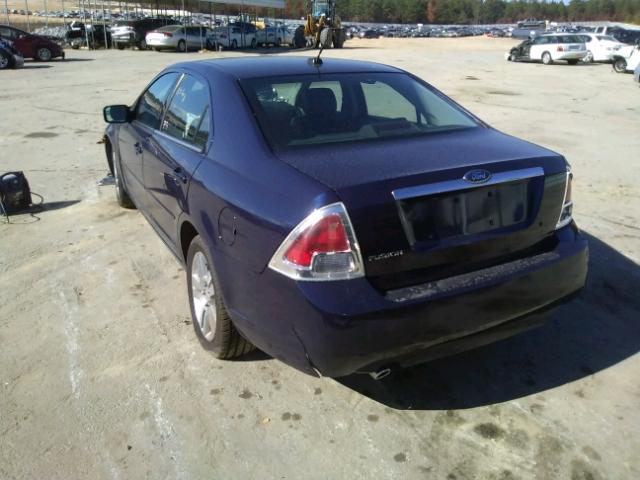 3FAHP08127R164524 - 2007 FORD FUSION SEL BLUE photo 3