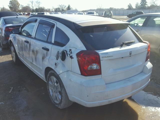 1B3HB48B27D528041 - 2007 DODGE CALIBER SX WHITE photo 3