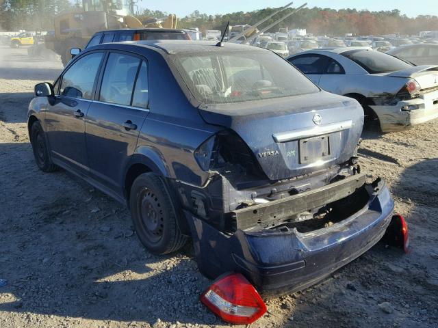 3N1BC11E48L426291 - 2008 NISSAN VERSA S BLUE photo 3