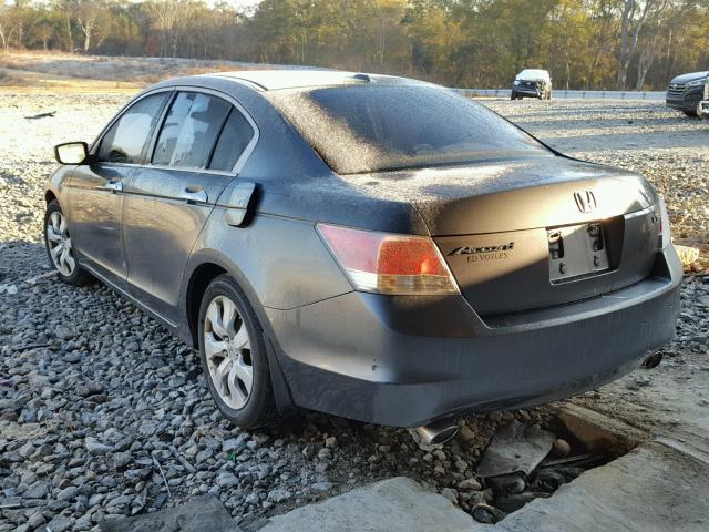 1HGCP36829A030956 - 2009 HONDA ACCORD EXL GRAY photo 3