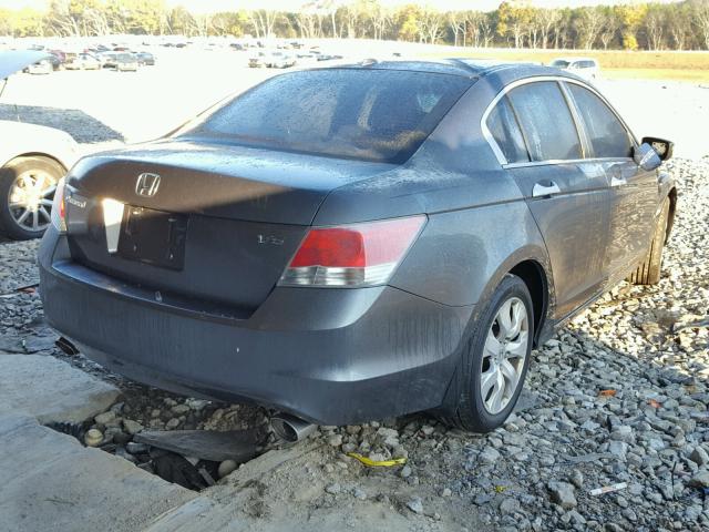 1HGCP36829A030956 - 2009 HONDA ACCORD EXL GRAY photo 4